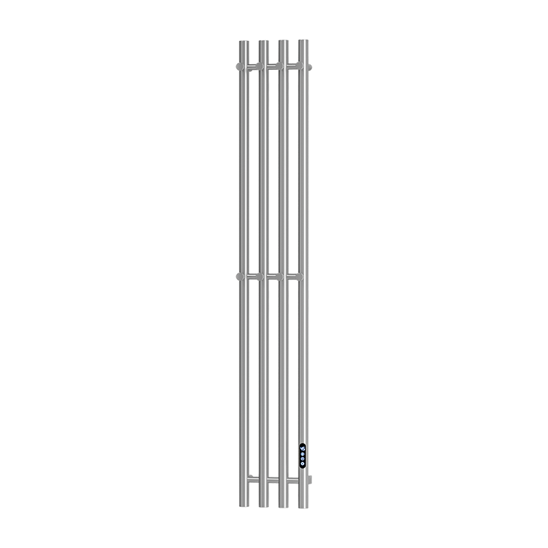G40 Schwarze, an der Wand montierte, vertikal beheizte Handtuchschiene