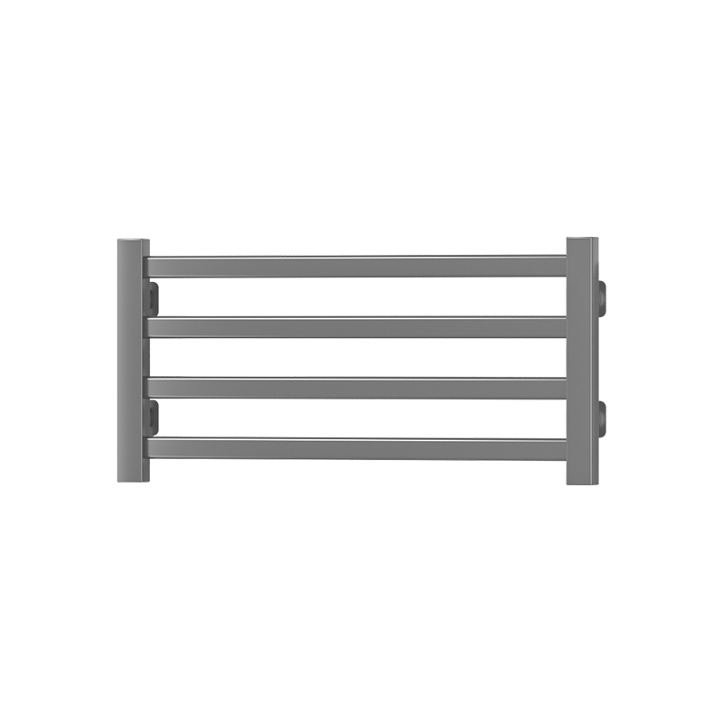 P30 Schwarze, an der Wand montierte, vertikal beheizte Handtuchschiene